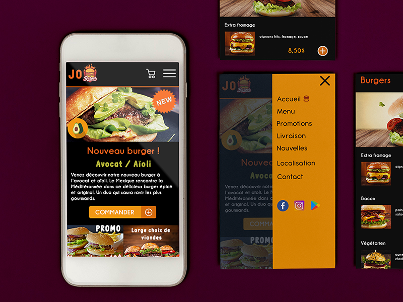 Interface mobile restaurant