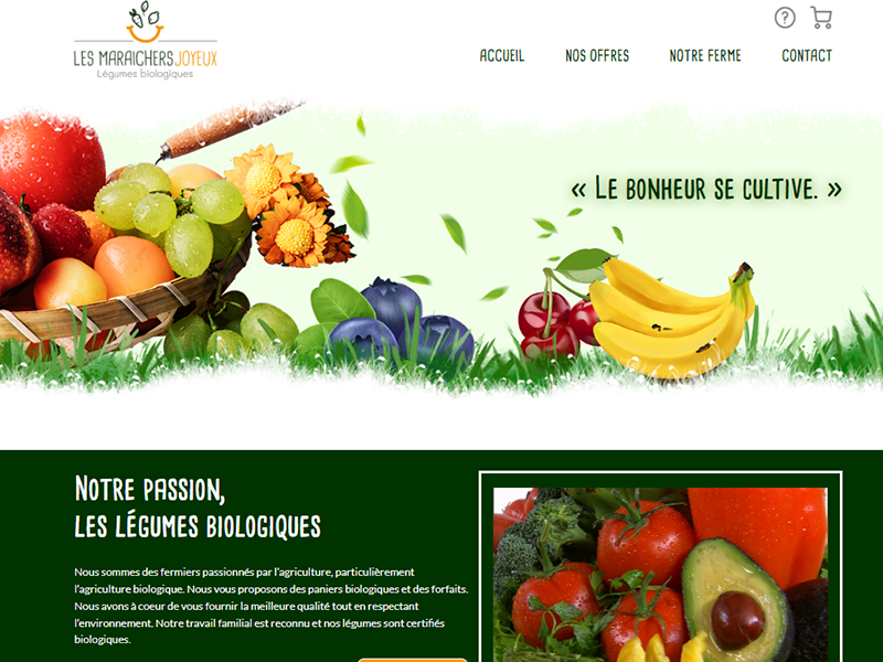 Site web Les Maraichers Joyeux
